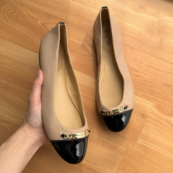 Michael Kors Tawny Nappa Leather Ballet Flats Size 7 - Picture 1 of 5
